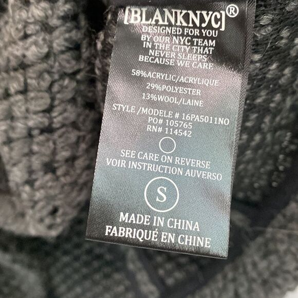 BlankNYC Jacket Knit Sweater Coat Gray Women’s size Small - Picture 6 of 9